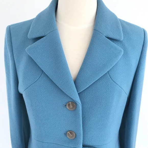 J. Crew Jackets & Coats Jcrew Baby Blue Long Wool Coat Size 8 Poshmark